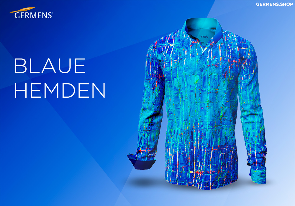 blaue Hemden Langarm von GERMENS artfashion