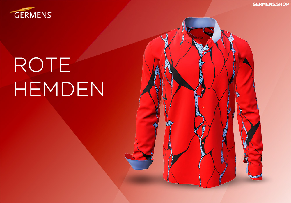 rote Hemden Langarm von GERMENS artfashion