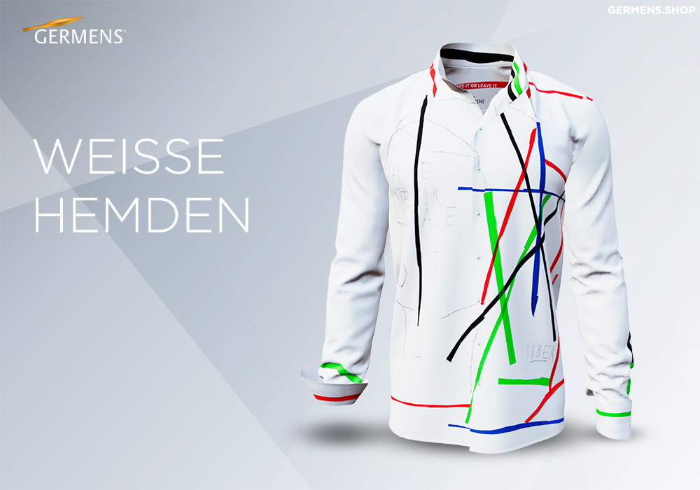 weiße Hemden Langarm von GERMENS artfashion