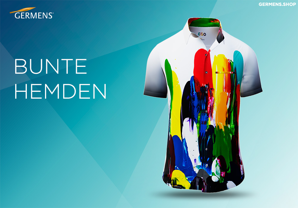 bunte Kurzarmhemden von GERMENS artfashion