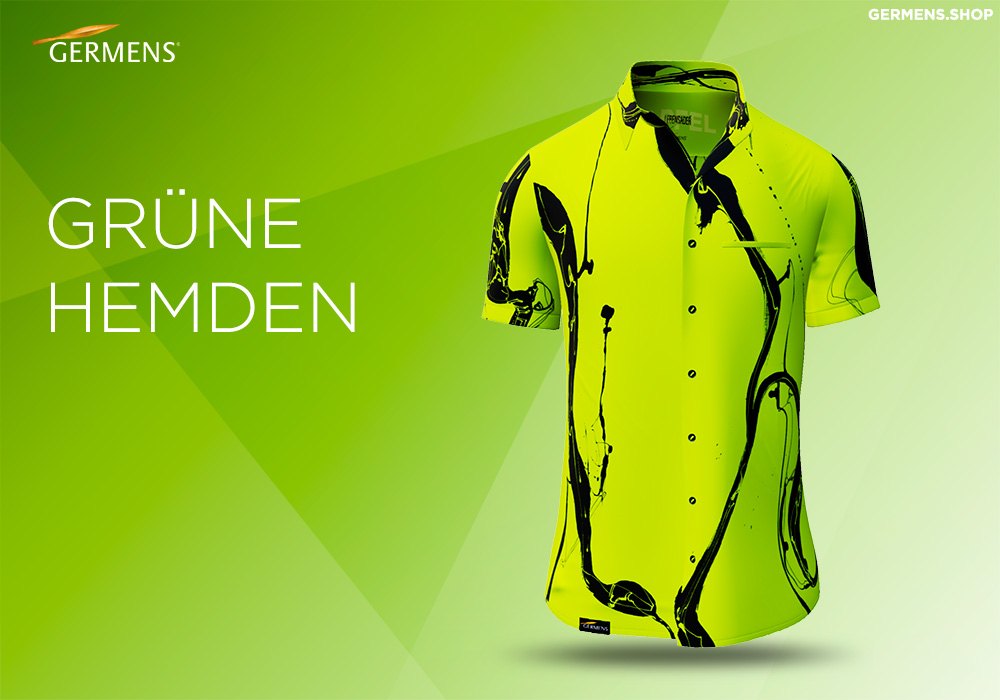 grüne Kurzarmhemden von GERMENS artfashion