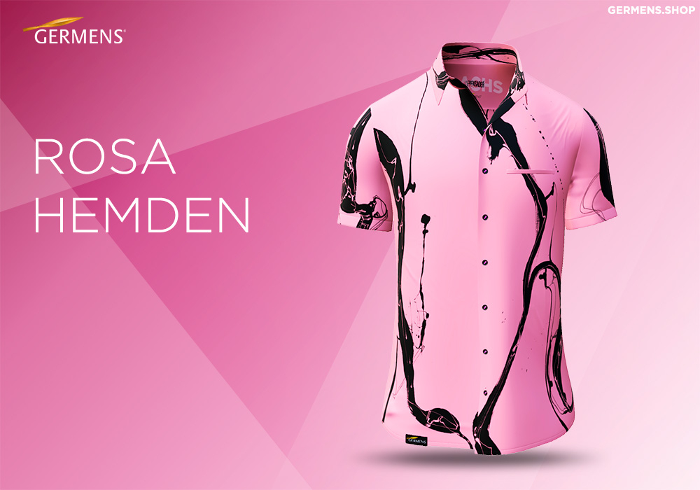 rosa Kurzarmhemden von GERMENS artfashion