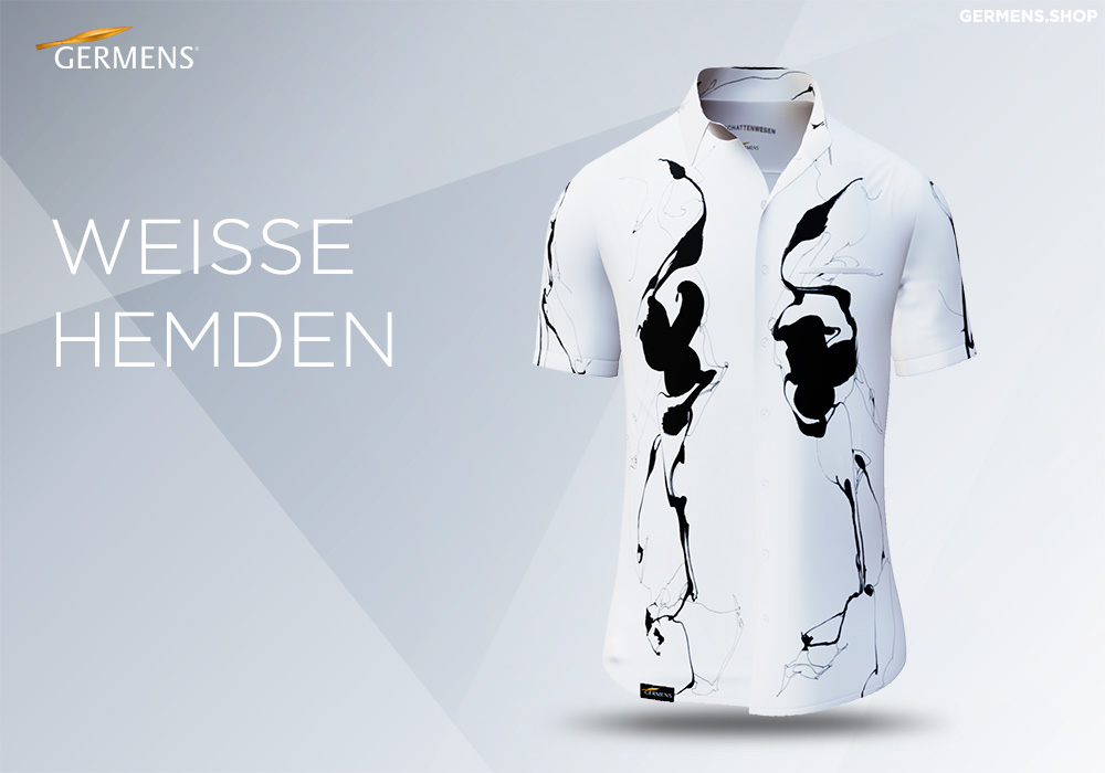weiße Kurzarmhemden von GERMENS artfashion