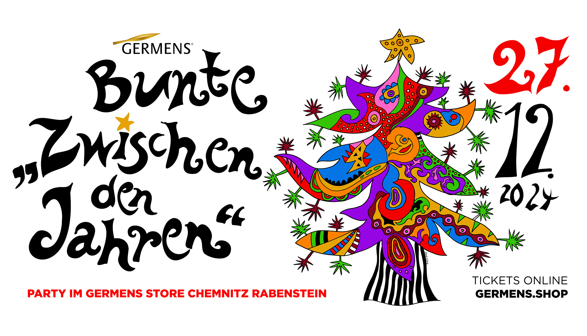 Fiesta para clientes «Entre años» de GERMENS el 27 de diciembre de 2024 a partir de las 18:00 h