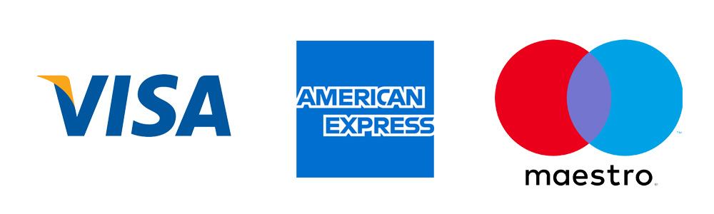 Forma de pago con tarjeta de crédito en la tienda online de GERMENS: VISA, American Express, Maestro