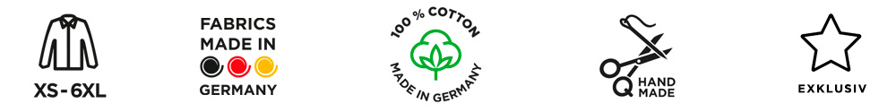 GERMENS artfashion – 10 tallas, de la XS a la 6XL – Tejidos fabricados en Alemania – 100 % algodón – Productos hechos a mano – Productos exclusivos y de edición limitada