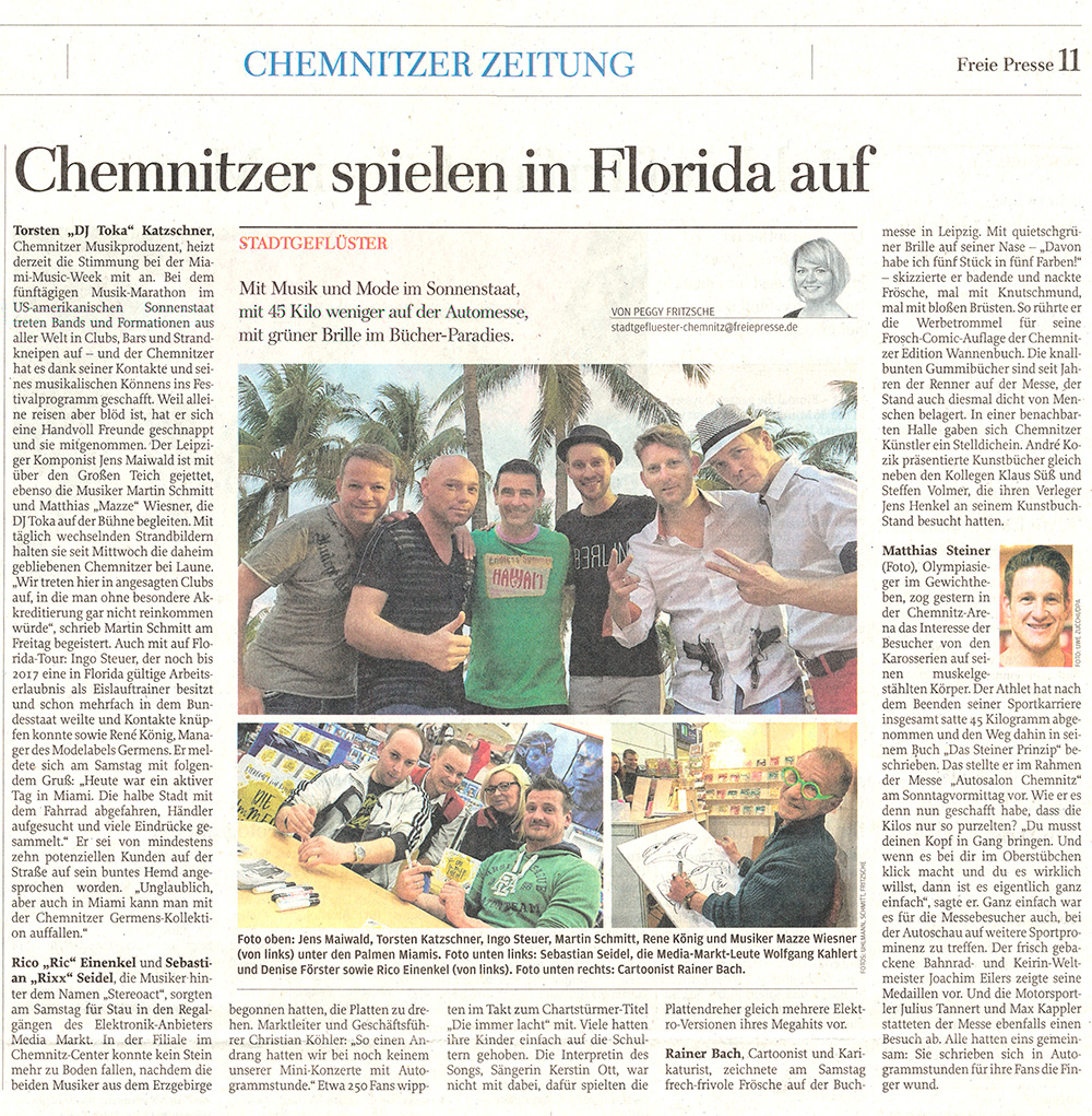 Freie Presse berichtet über eine Reise nach Miami - 21. März 2016