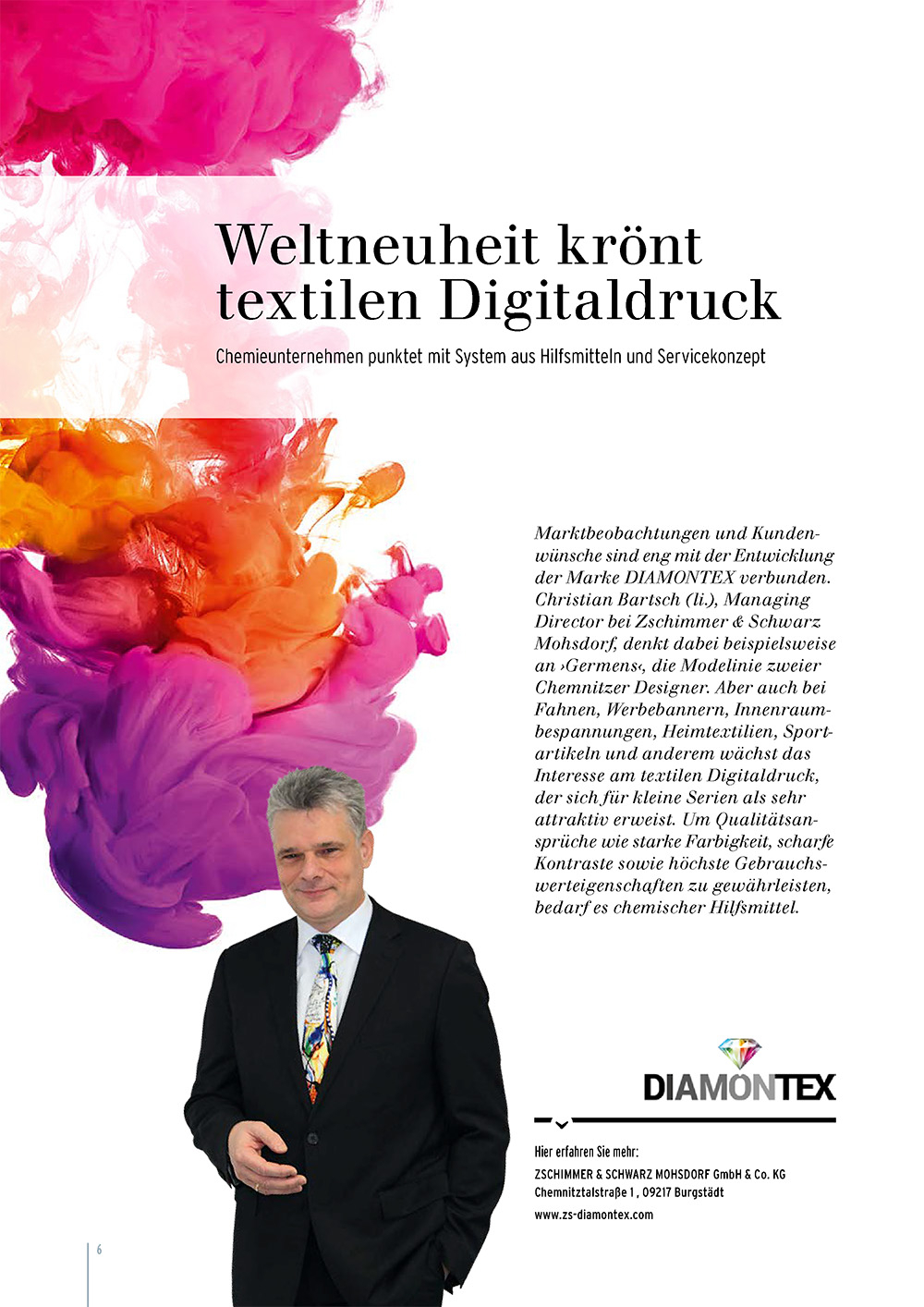 Zschimmer & Schwarz beschreibt das neue Produkt und die Kooperation mit GERMENS - April 2016