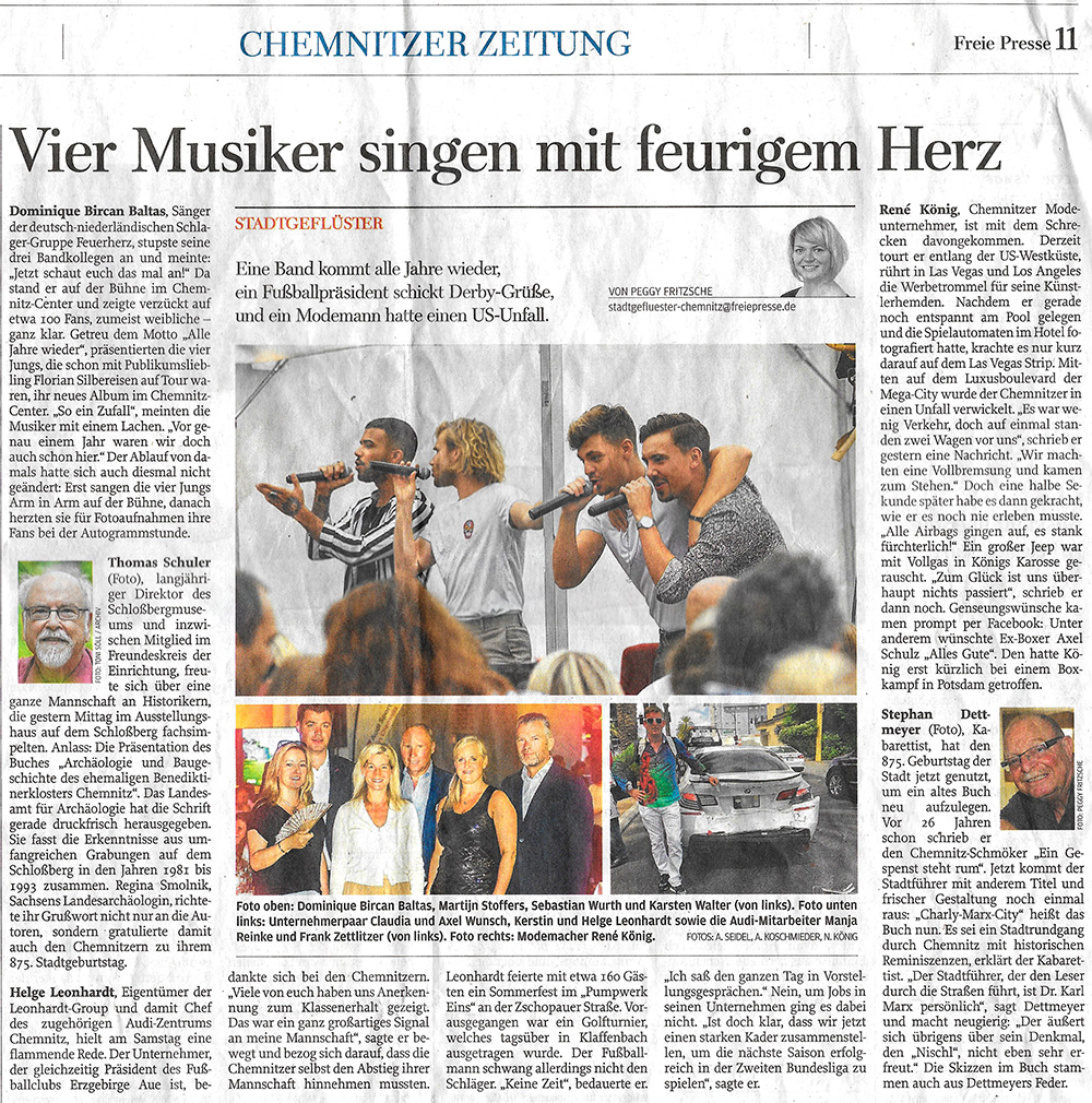 Freie Presse berichtet über René König in Las Vegas - 4. Juni 2018