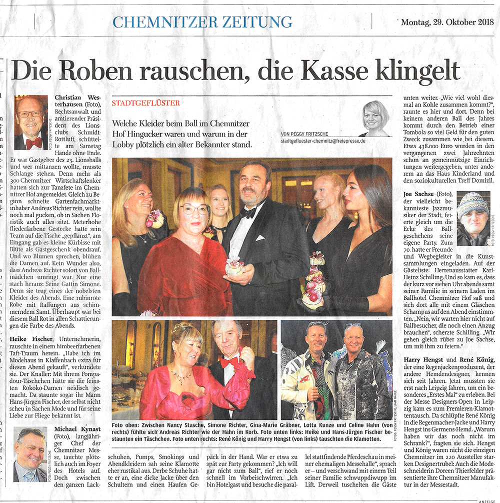 Freie Presse berichtet über die Messe Designers Open in Leipzig und GERMENS - 29.10.2018