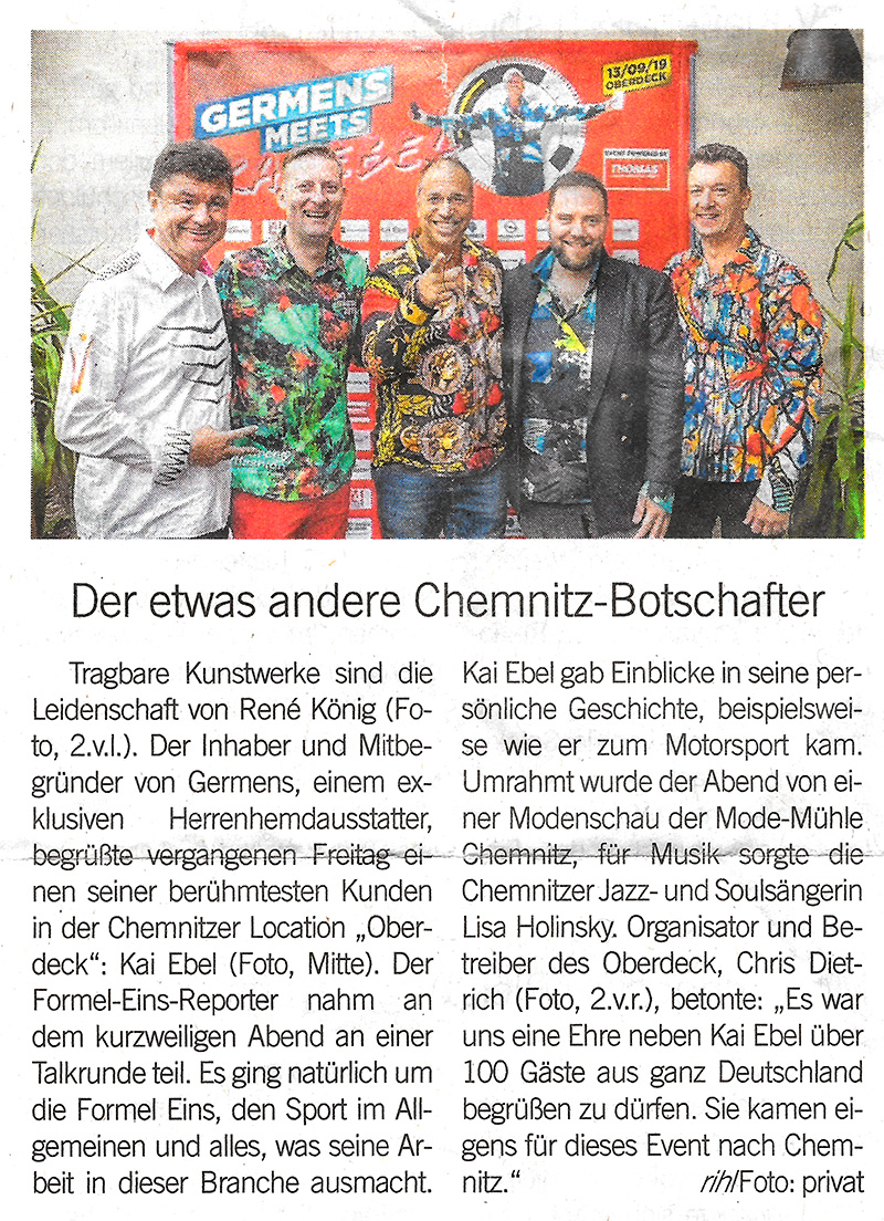 BLICK Chemnitz berichtet über Kai Ebel in Chemnitz - 18.09.2019