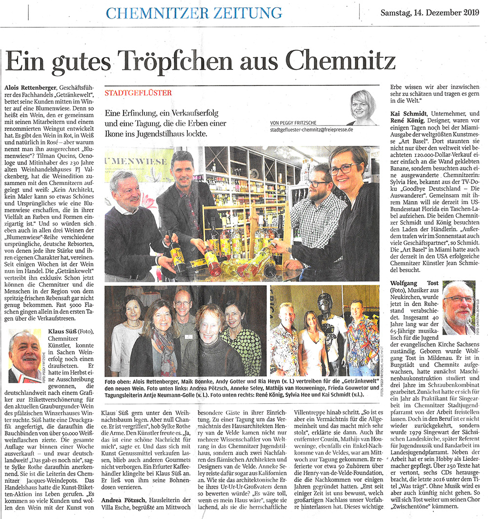 Freie Presse berichtet über René König und Kai Schmidt Reise in Miami - 14. Dezember 2019