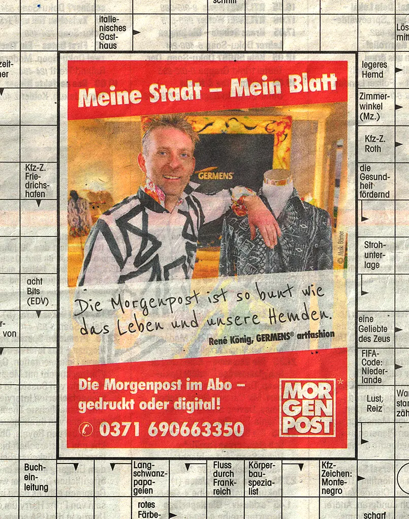 Morgenpost Chemnitz, 8. März 2021, „Meine Stadt – Mein Blatt“: Stadtweite Werbeaktion mit Partnern aus Chemnitz