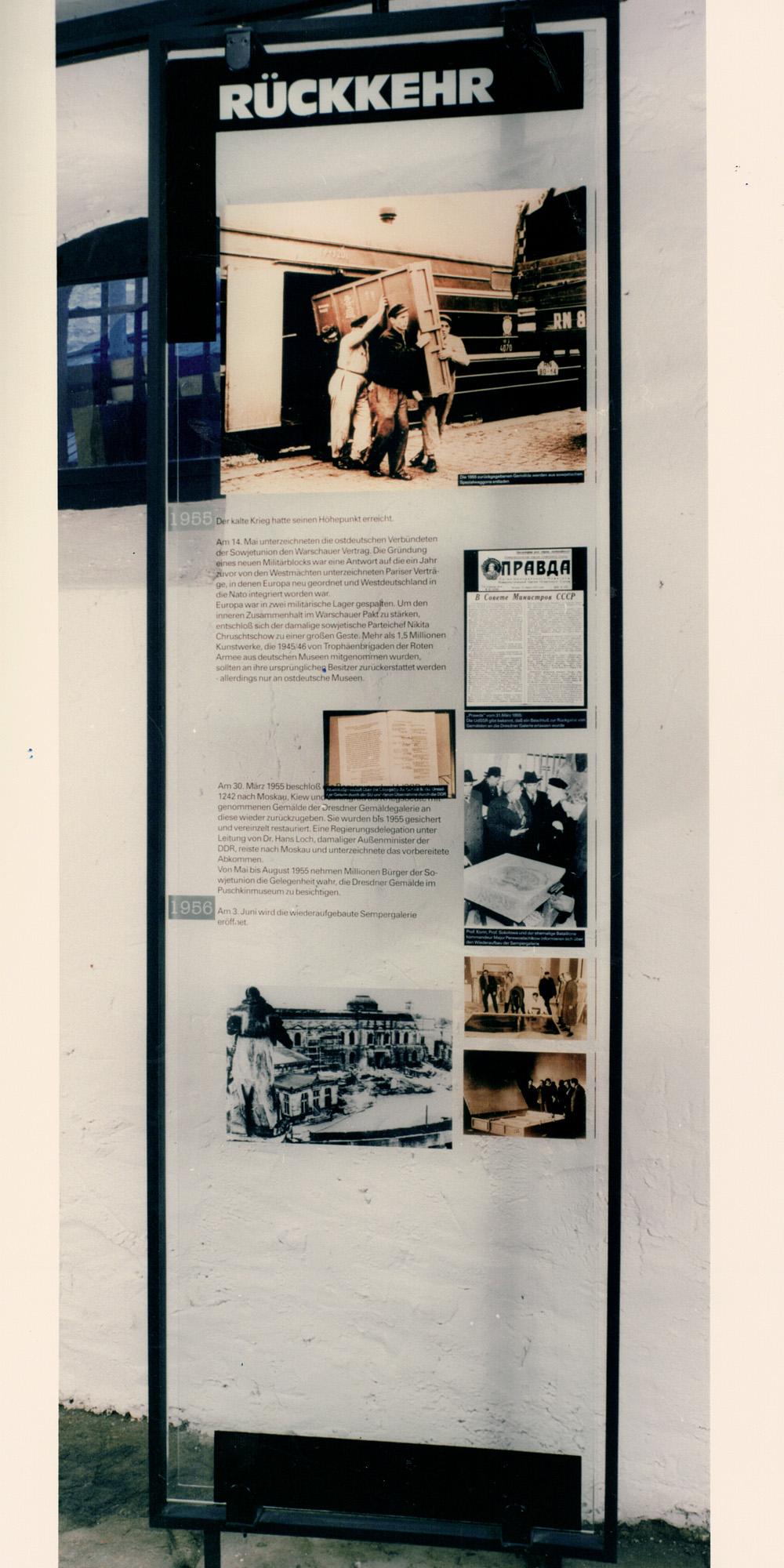 Schautafel in der Ausstellung zur Gemäldeeinlagerung der Nazis im Zweiten Weltkrieg im Museum Kalkwerk Lengefeld im Erzgebirge