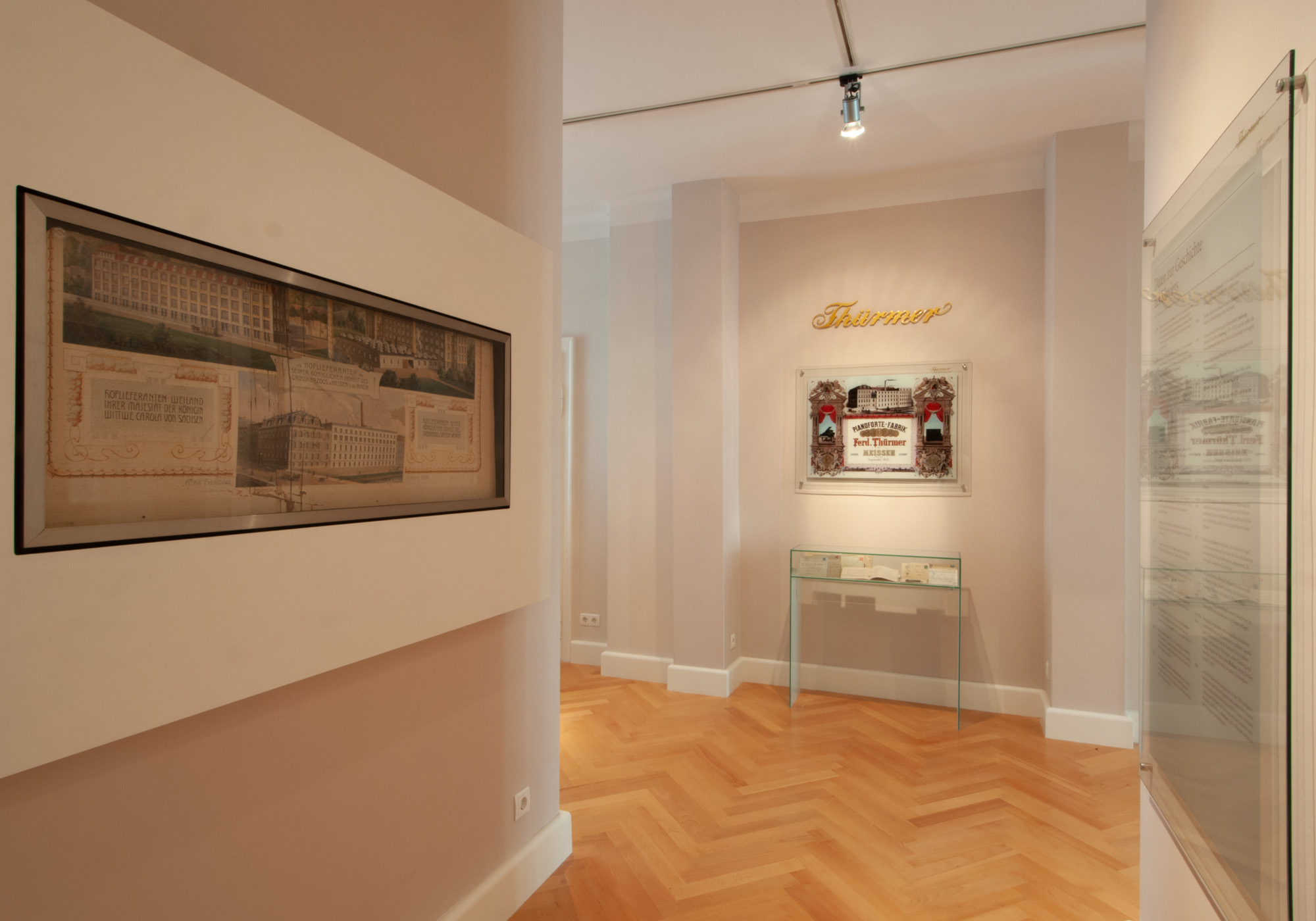 Exposición sobre la historia de la empresa Ferd. Thürmer en el Museo del Pianoforte Thürmer de Meissen