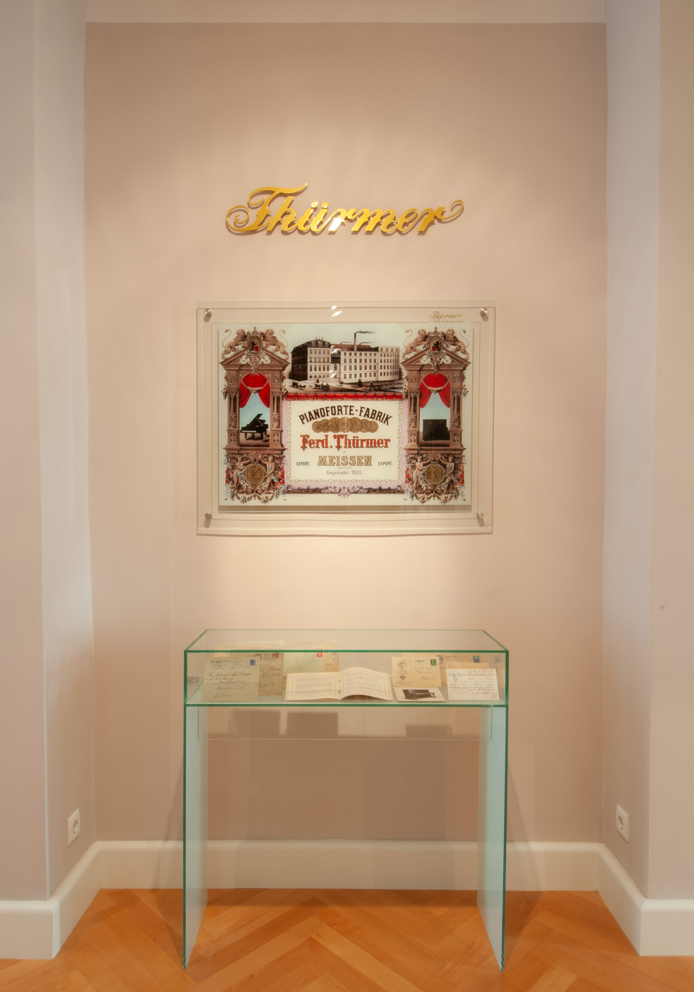 Exposición sobre la historia de la empresa Ferd. Thürmer en el Museo del Pianoforte Thürmer de Meissen