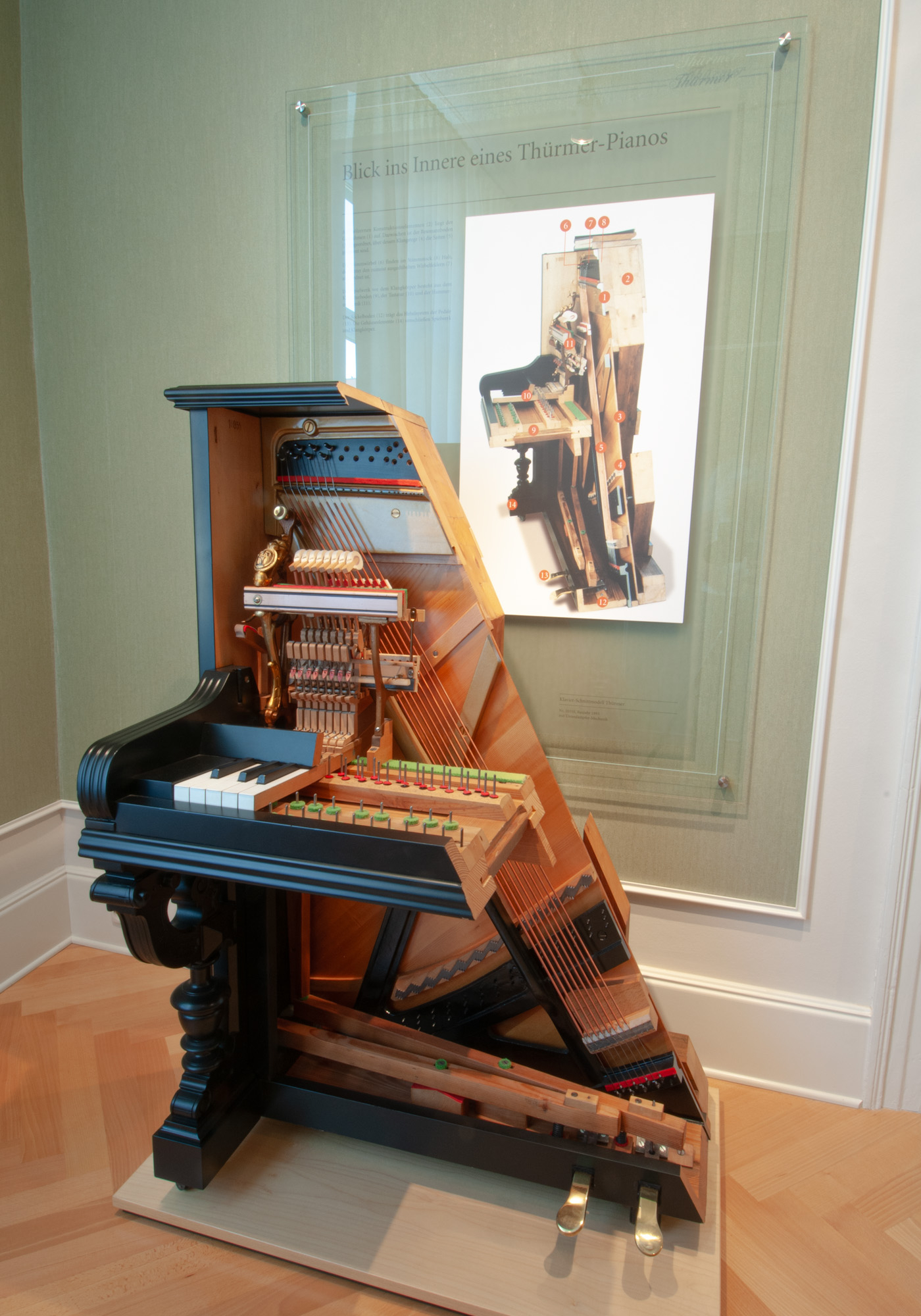 Exposición sobre la historia de la empresa Ferd. Thürmer en el Museo del Pianoforte Thürmer de Meissen