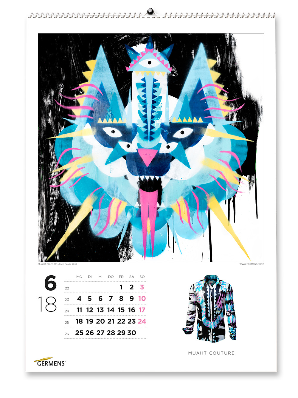 Calendario artístico de GERMENS - Junio de 2018 - Camisa de manga larga MUAHT COUTURE