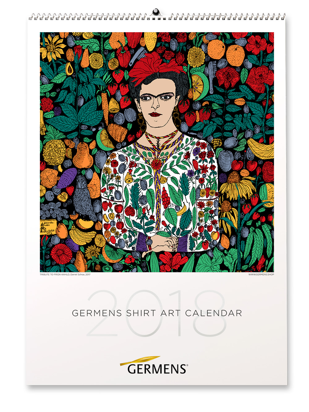 Calendario artístico de GERMENS - Edición 2018 - Camiseta de manga larga BLUMEN MEXICOS