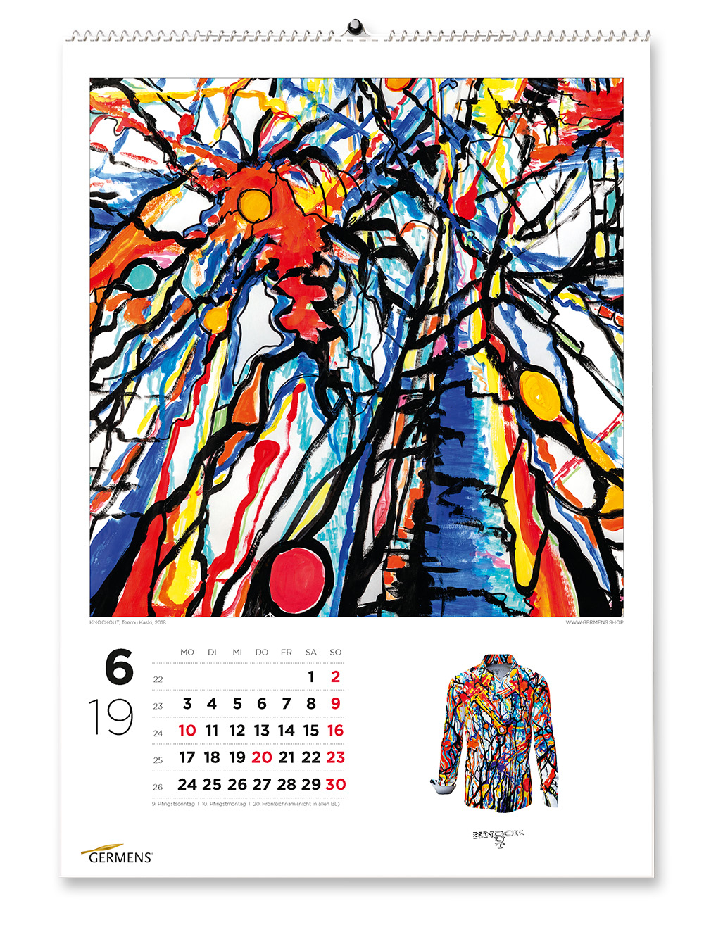 Calendario artístico de GERMENS - Junio de 2019 - Camiseta de manga larga KNOCKOUT