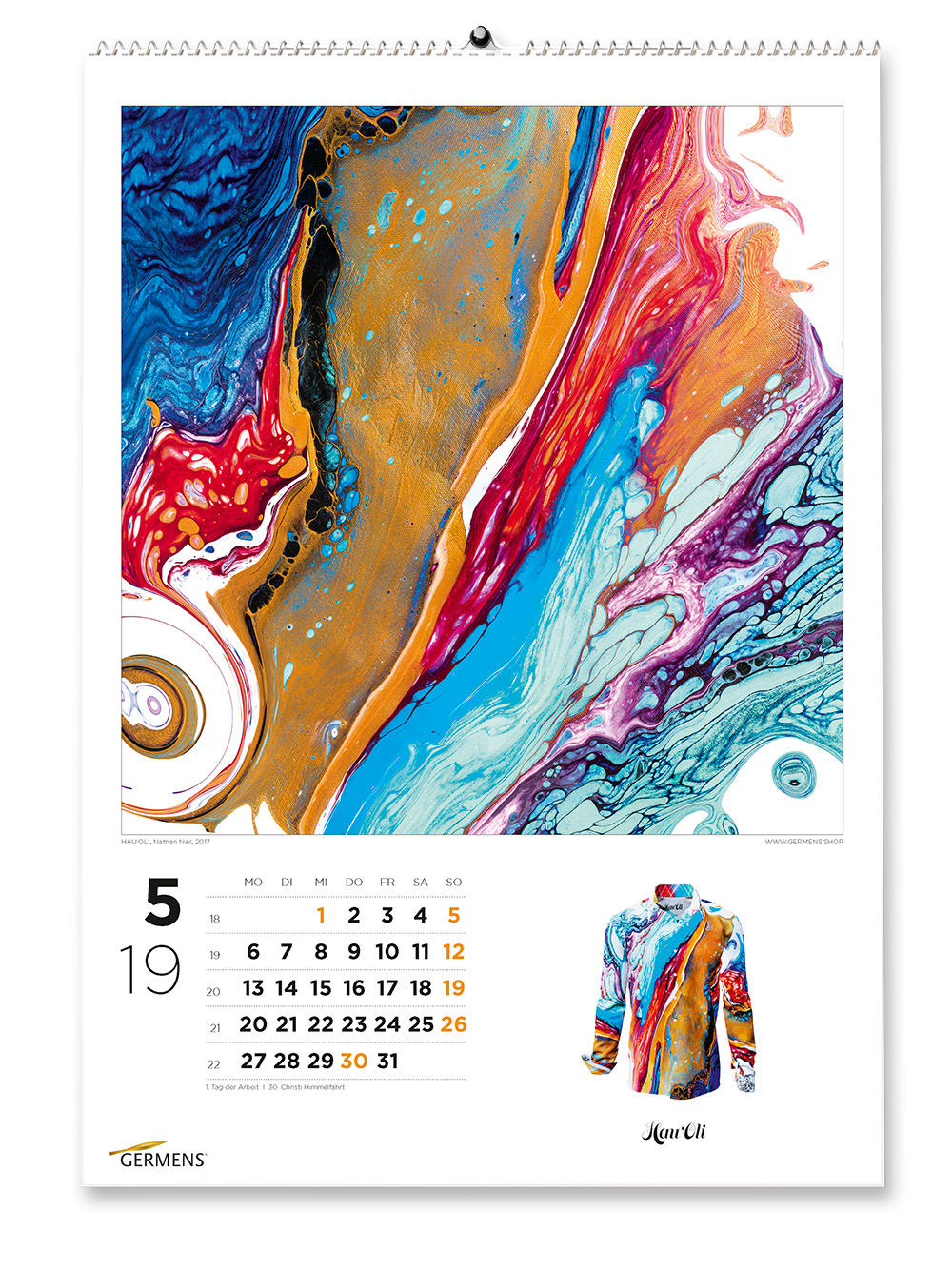 Calendario artístico de GERMENS - Mayo de 2019 - Camiseta de manga larga HAU'OLI