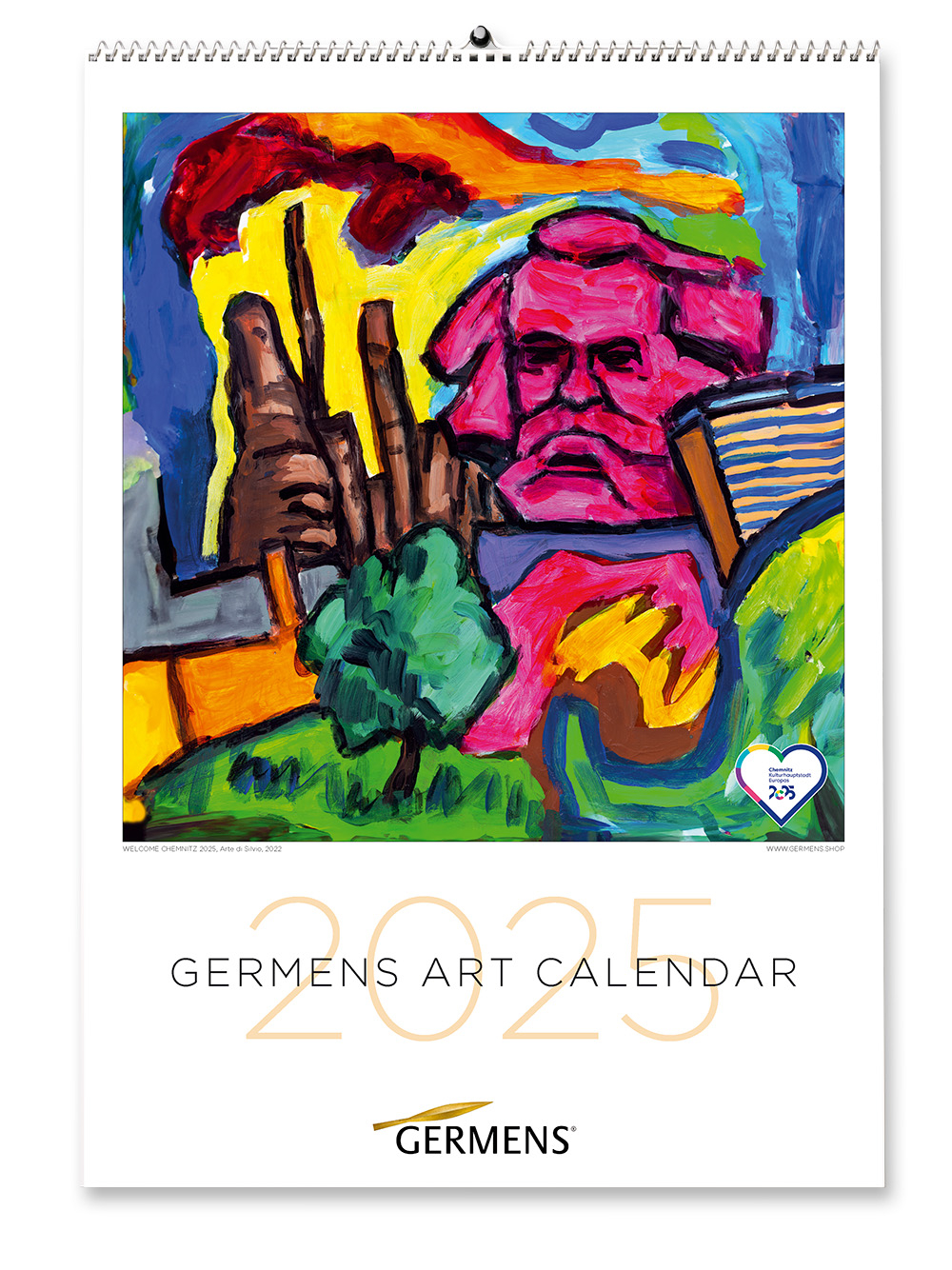 Calendario artístico GERMENS - Edición 2025 - Camiseta de manga larga WELCOME CHEMNITZ 2025