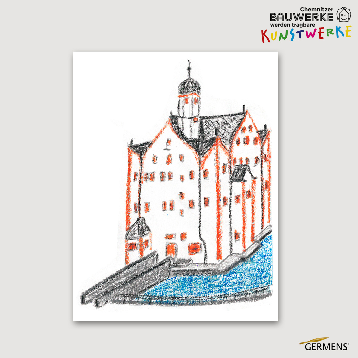 Chemnitz - Castillo rodeado de agua de Klaffenbach