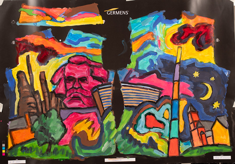 Diseño gráfico para la camiseta GERMENS «WELCOME CHEMNITZ 2025» del artista Arte di Silvio