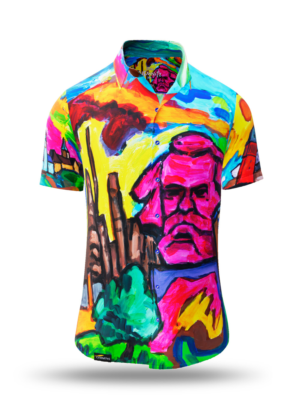 Camisa de manga corta para hombre GERMENS WELCOME CHEMNITZ 2025, del artista Arte di Silvio