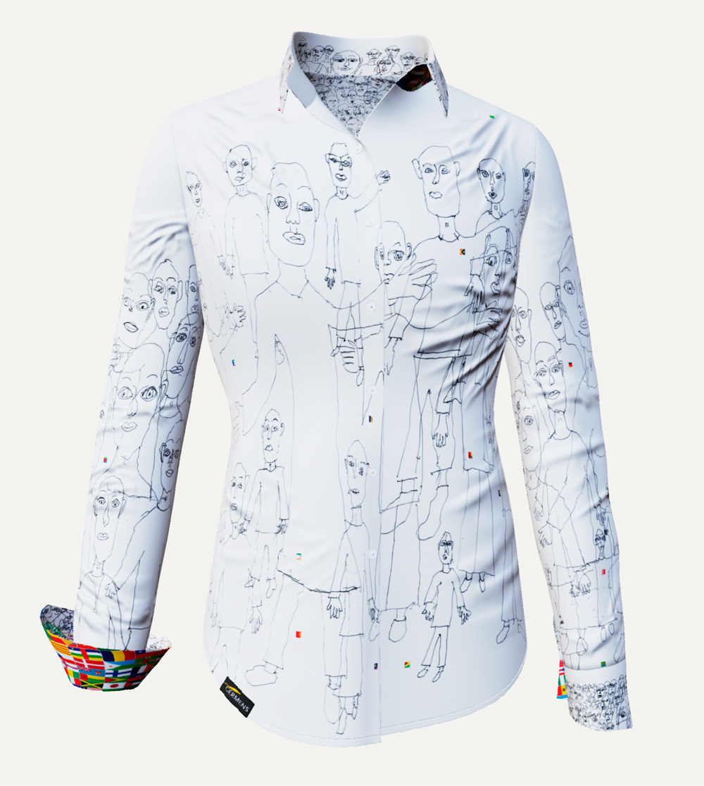 Blusa de mujer ARTÍCULO 3GG de GERMENS artfashion, diseñada por Dany Scholz del Atelier Blau