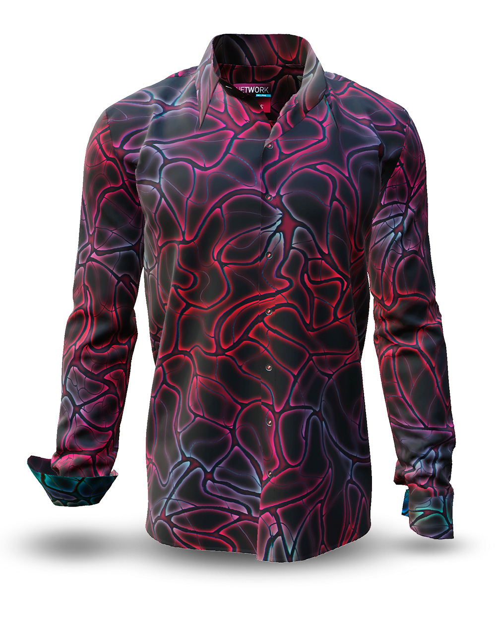 Camisa de hombre NETWORK DELPHI de GERMENS artfashion, diseñada por Samet Ünal del Atelier Blau