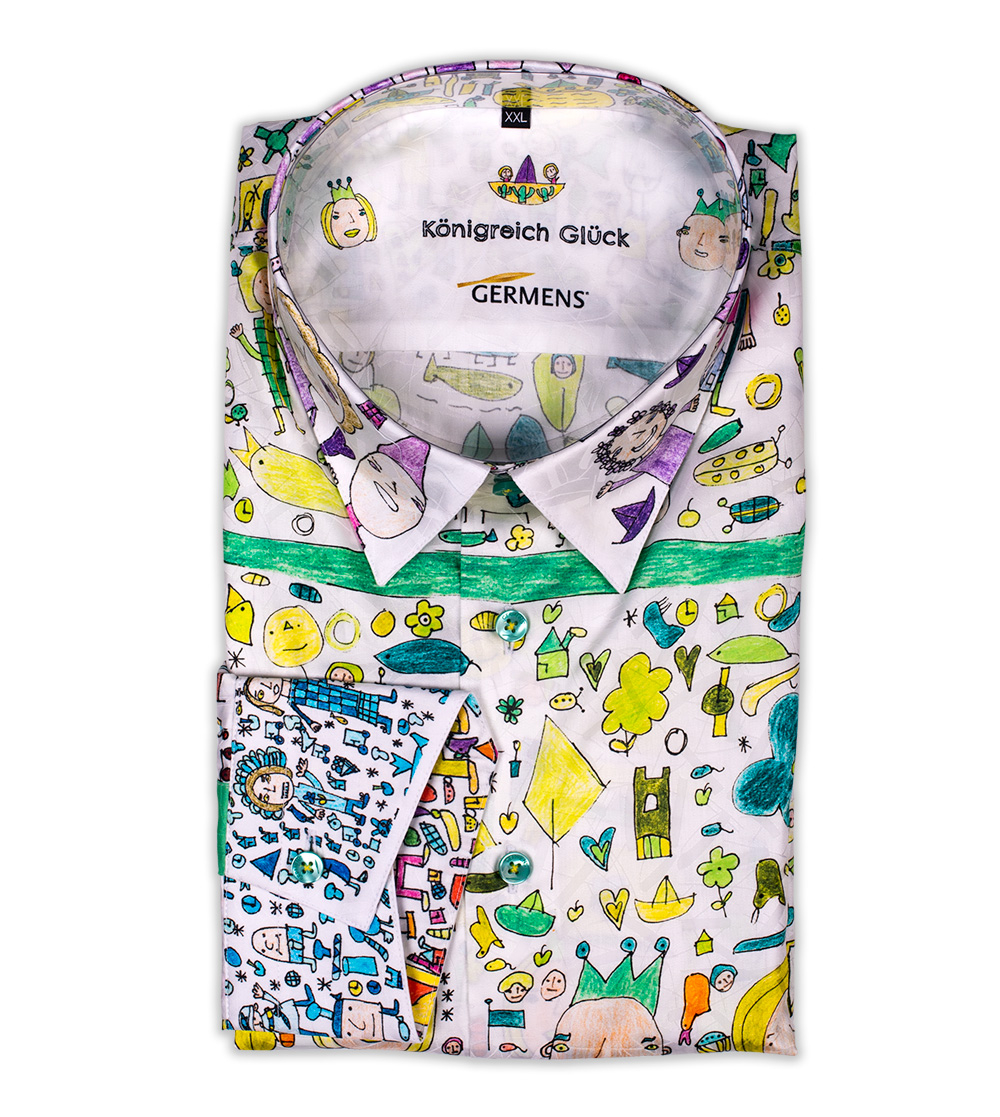 Camisa de manga corta para hombre ARTÍCULO 3GG de GERMENS artfashion, diseñada por Dany Scholz del Atelier Blau