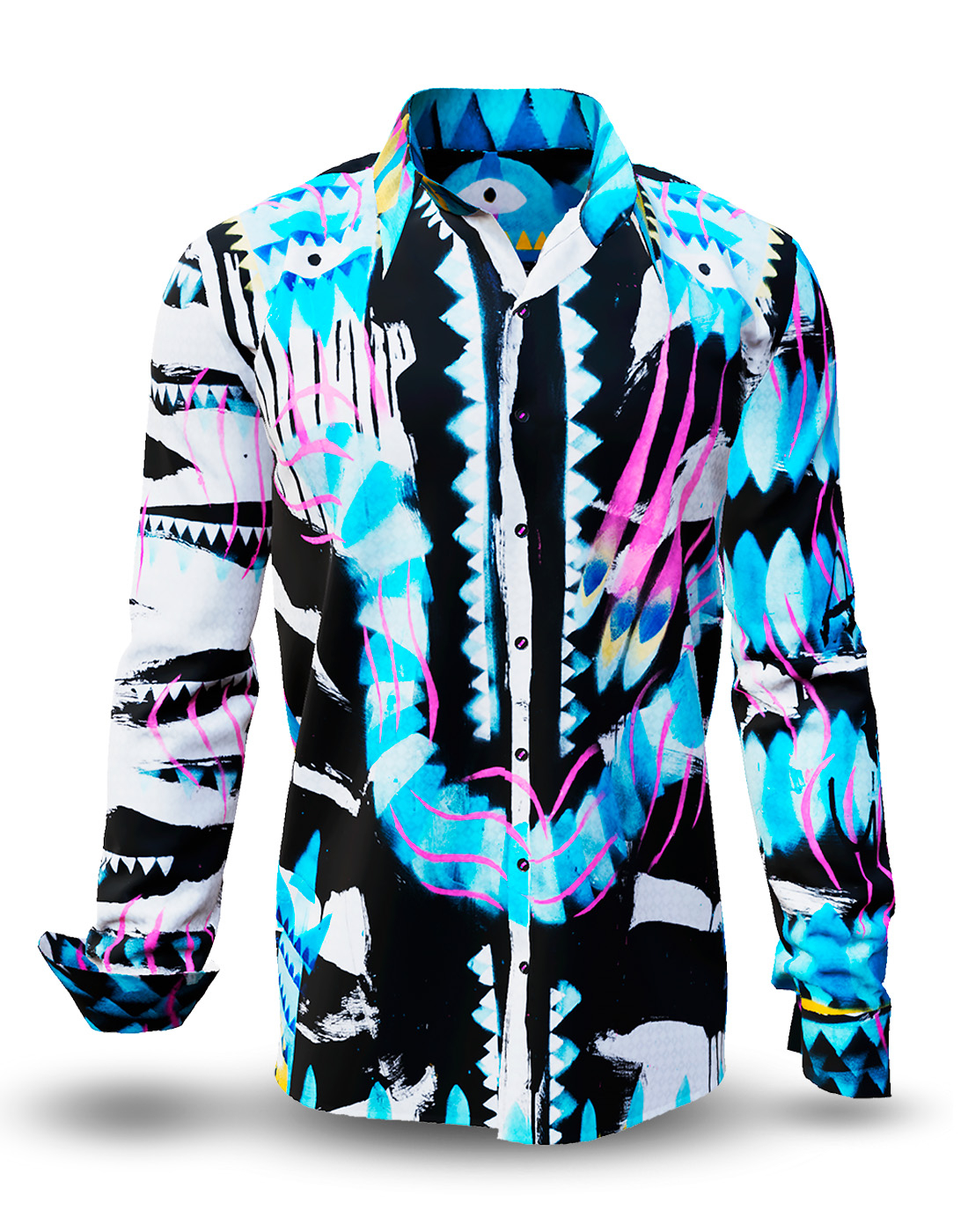 Camisa de hombre MUAHT COUTURE de GERMENS artfashion, diseñada por la artista Anett Bauer MUAH, de Dresde