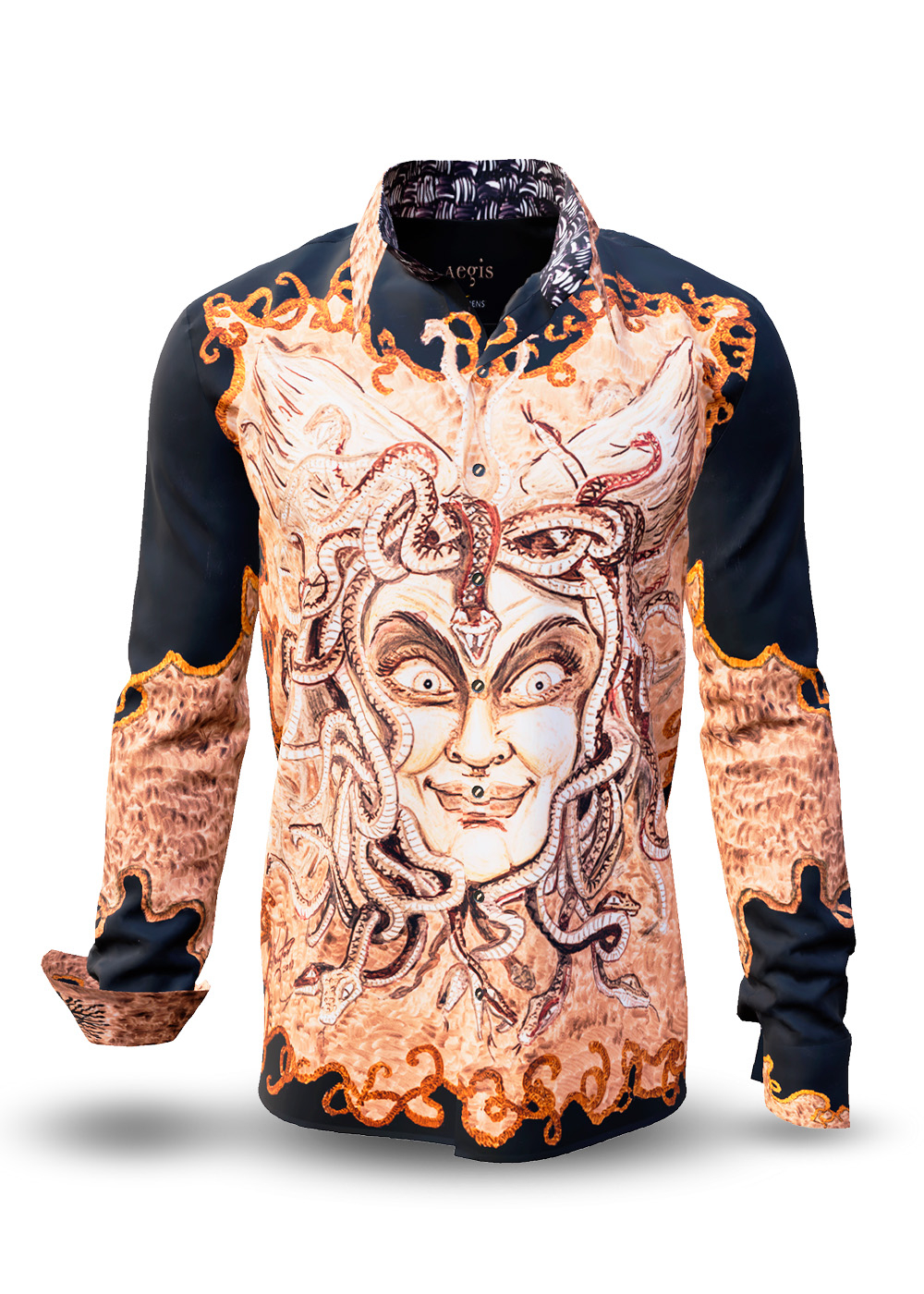 Camisa de hombre AEGIS de GERMENS artfashion, diseñada por el caricaturista Steffen Kraushaar