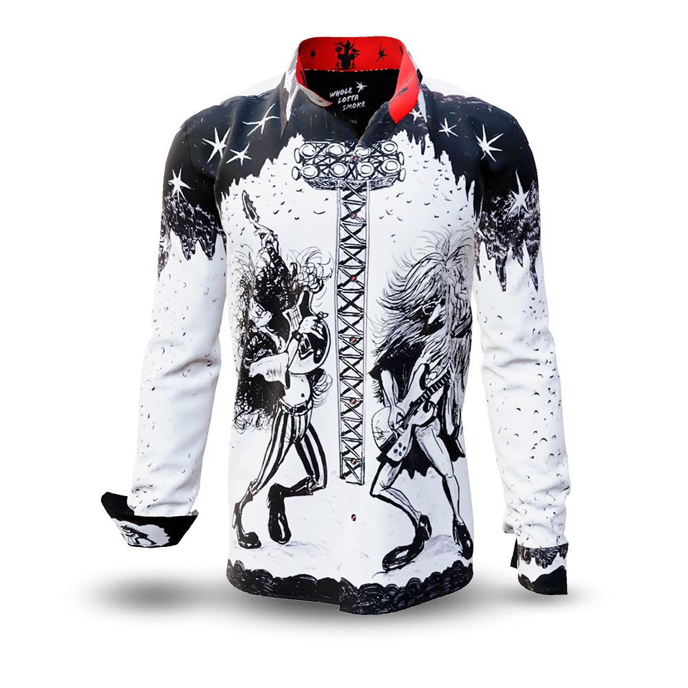 Camisa de hombre «WHOLE LOTTA SMOKE» de GERMENS artfashion, diseñada por el caricaturista Steffen Kraushaar