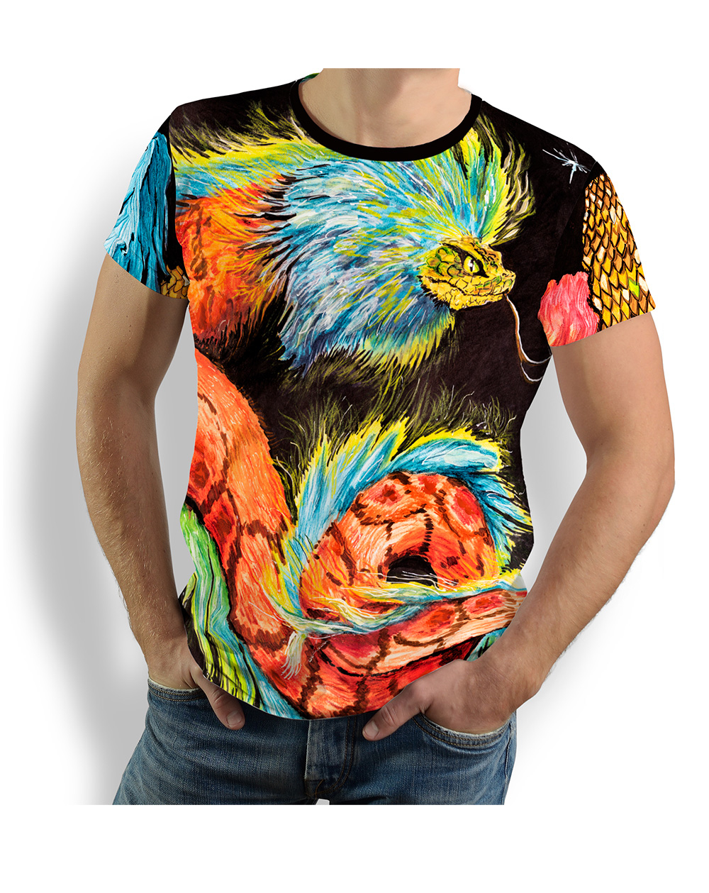 Camiseta para hombre QUETZAL de GERMENS artfashion, diseñada por el caricaturista Steffen Kraushaar