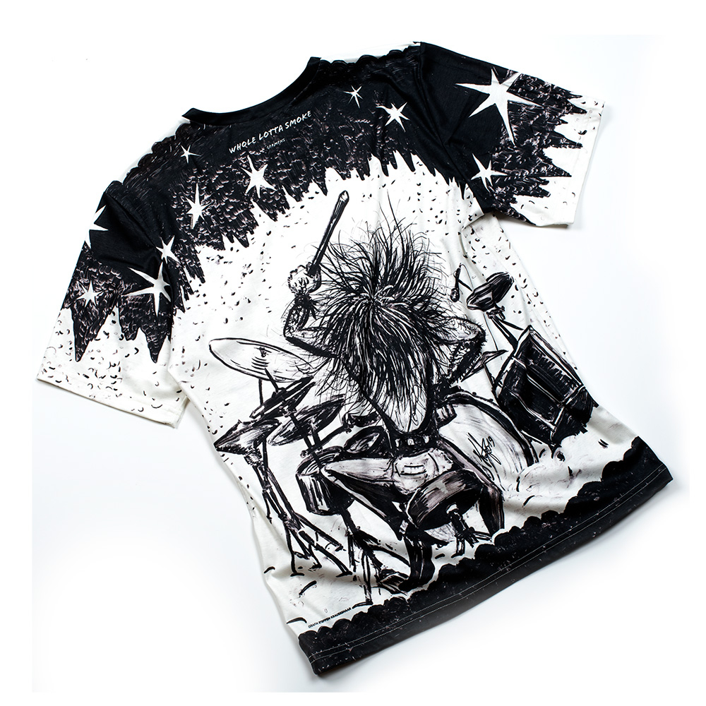 Camiseta para hombre «WHOLE LOTTA SMOKE» de GERMENS artfashion, diseñada por el caricaturista Steffen Kraushaar