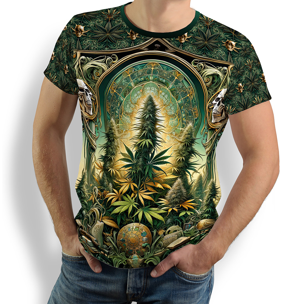 Camiseta para hombre MARY JANE GERMENS, colección Cannabis