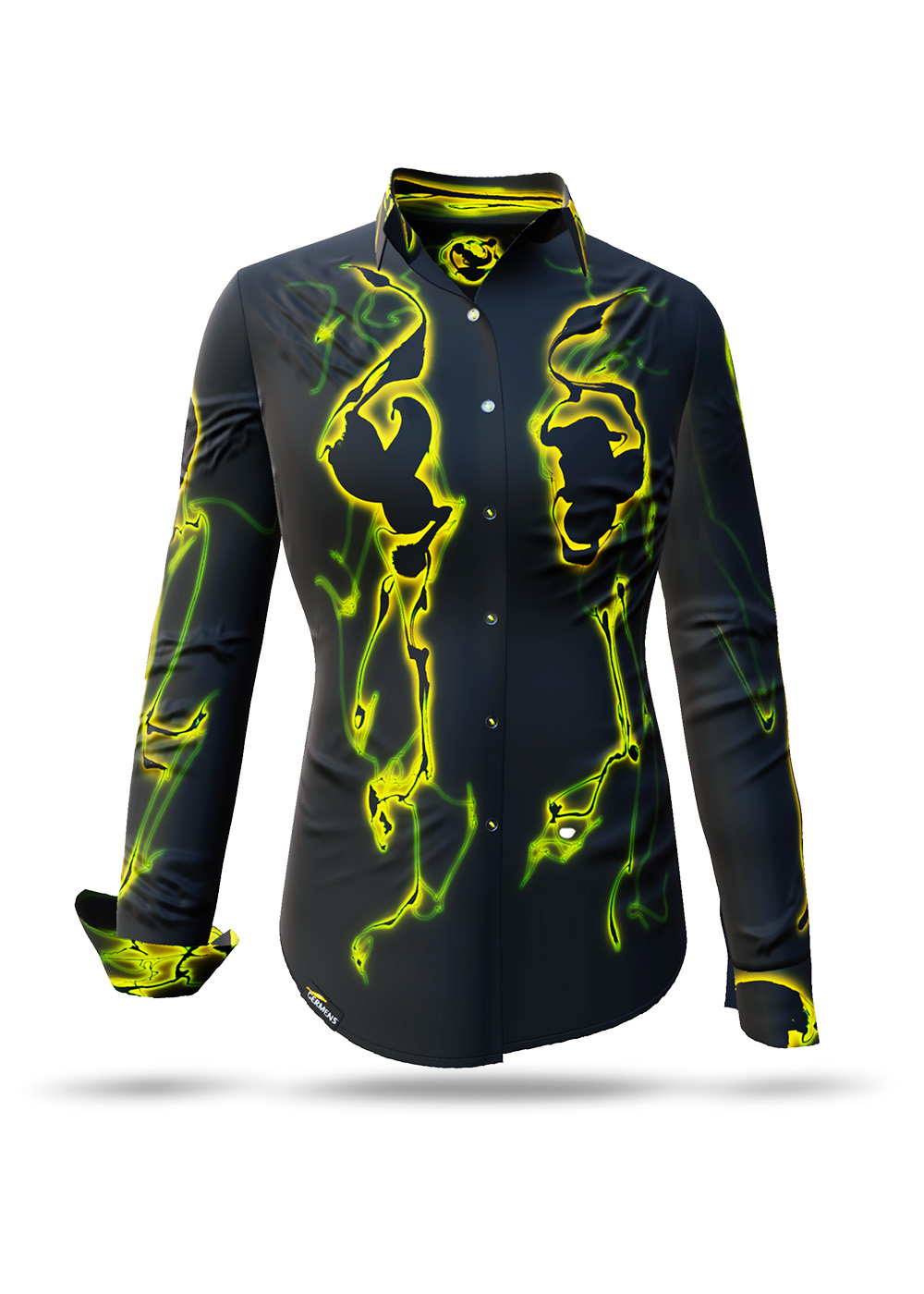 black women's blouse TERRA GREEN by GERMENS artfashion