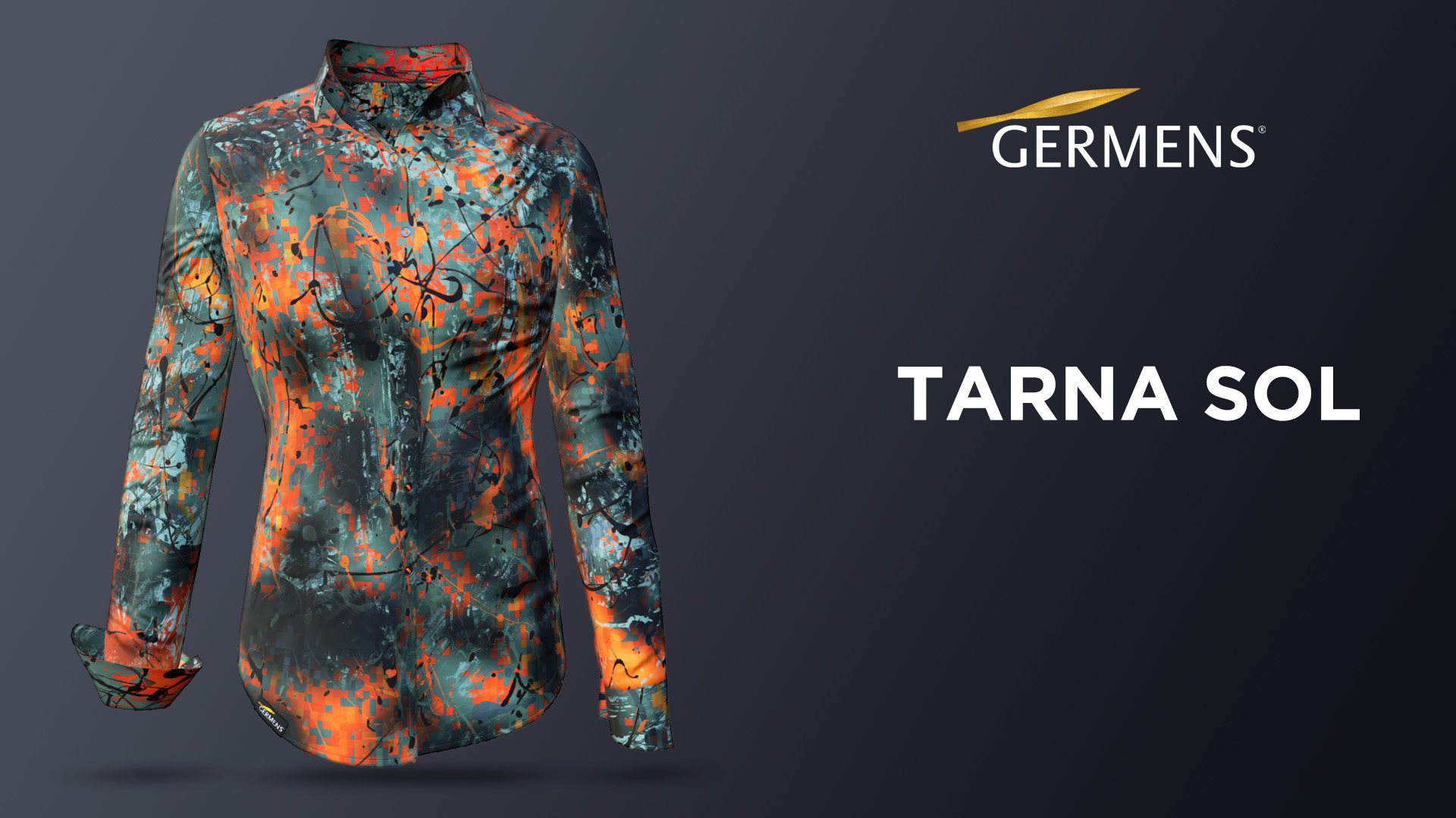 Extravagante dunkle Bluse TARNA SOL von GERMENS