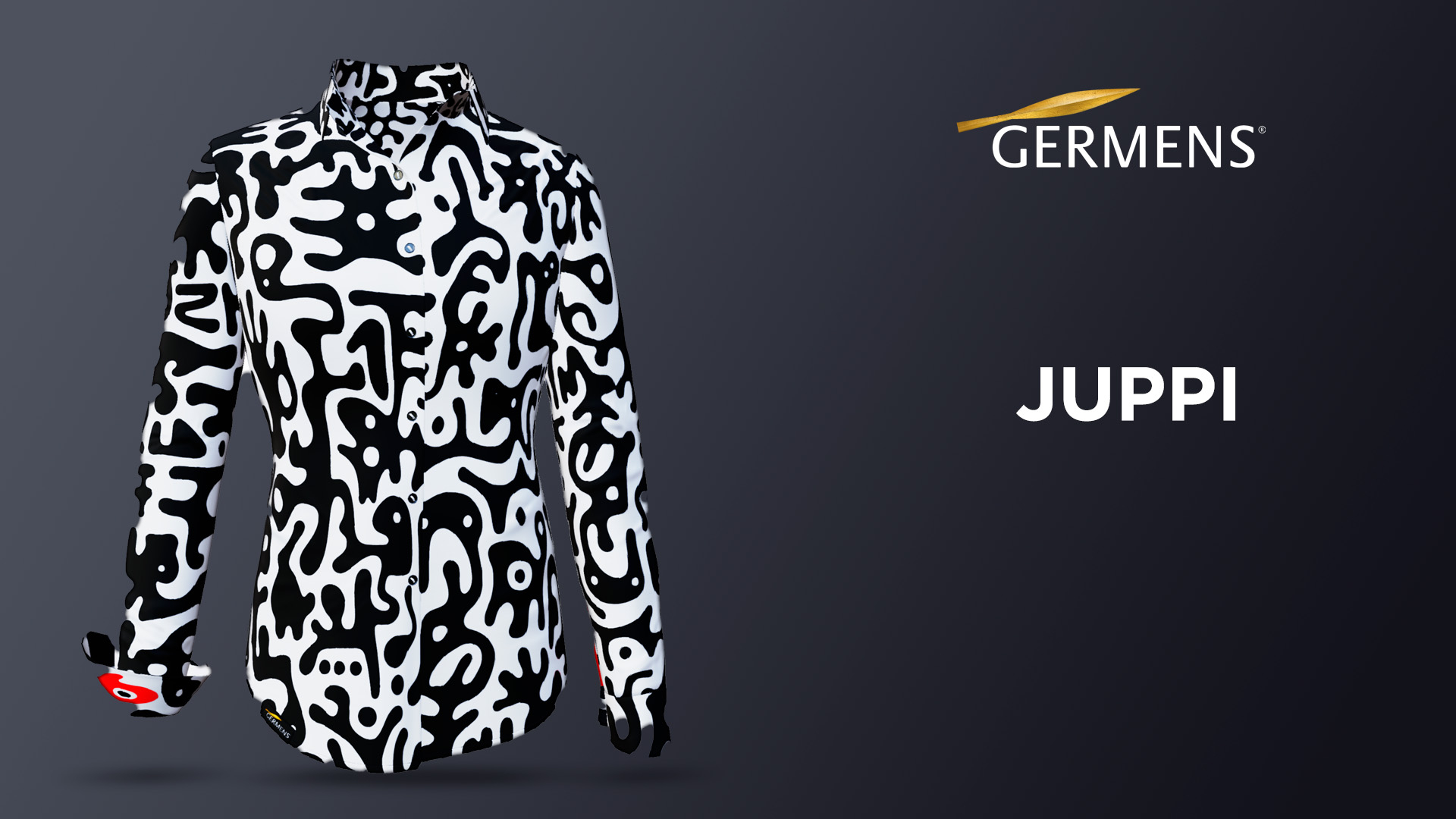 Blusa de mujer en blanco y negro JUPPI de GERMENS