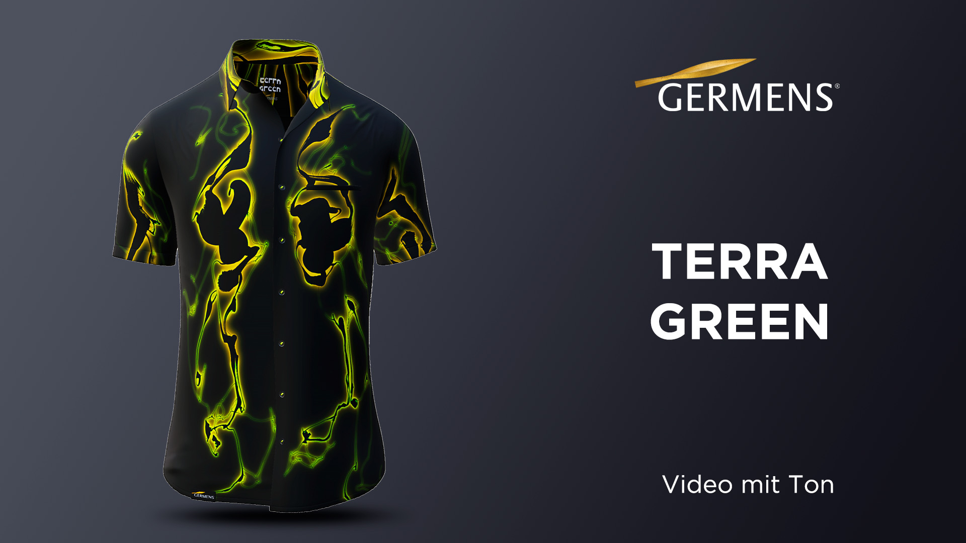 schwarzes Sommerhemd Herren TERRA GREEN von GERMENS