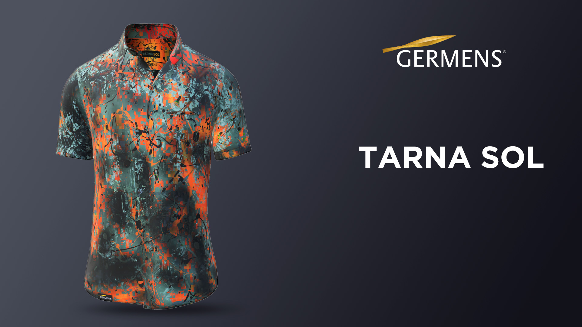 Camisa de manga corta oscura de verano para hombre TARNA SOL de GERMENS