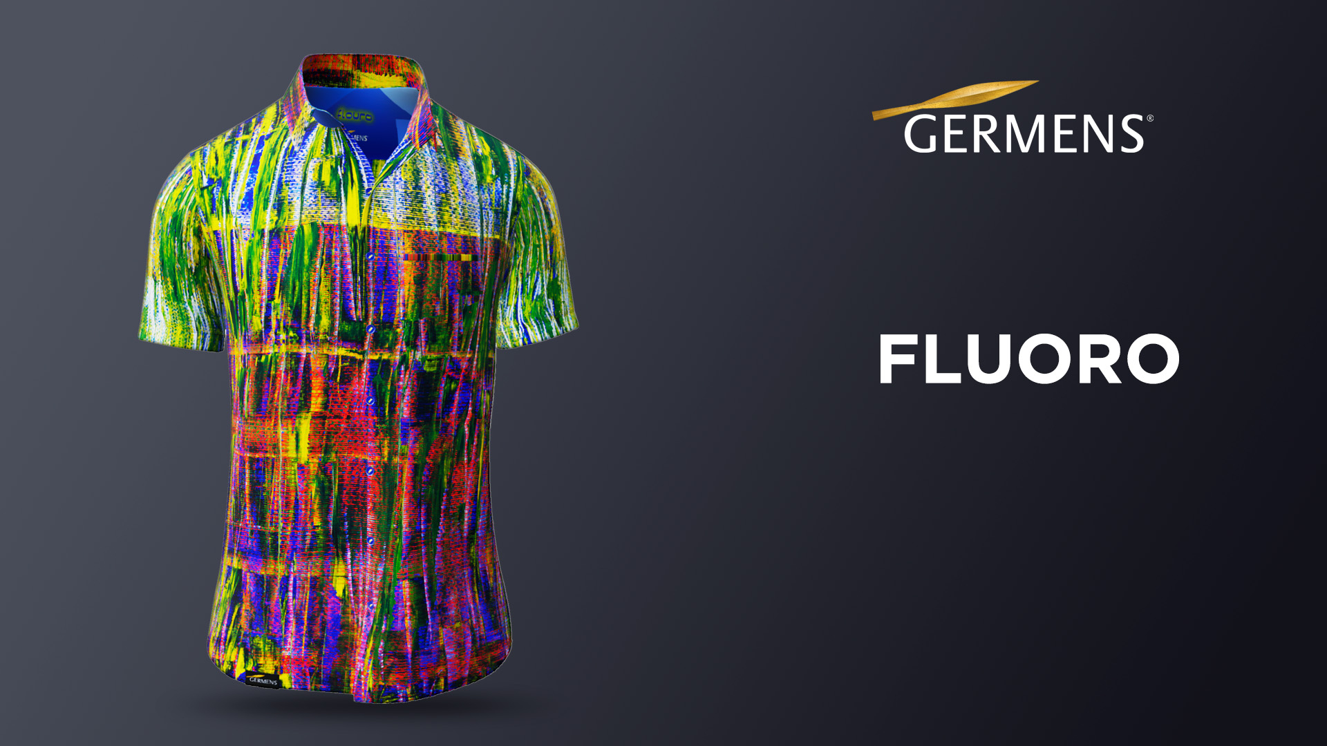 Camisa de manga corta de colores para hombre FLUORO de GERMENS artfashion