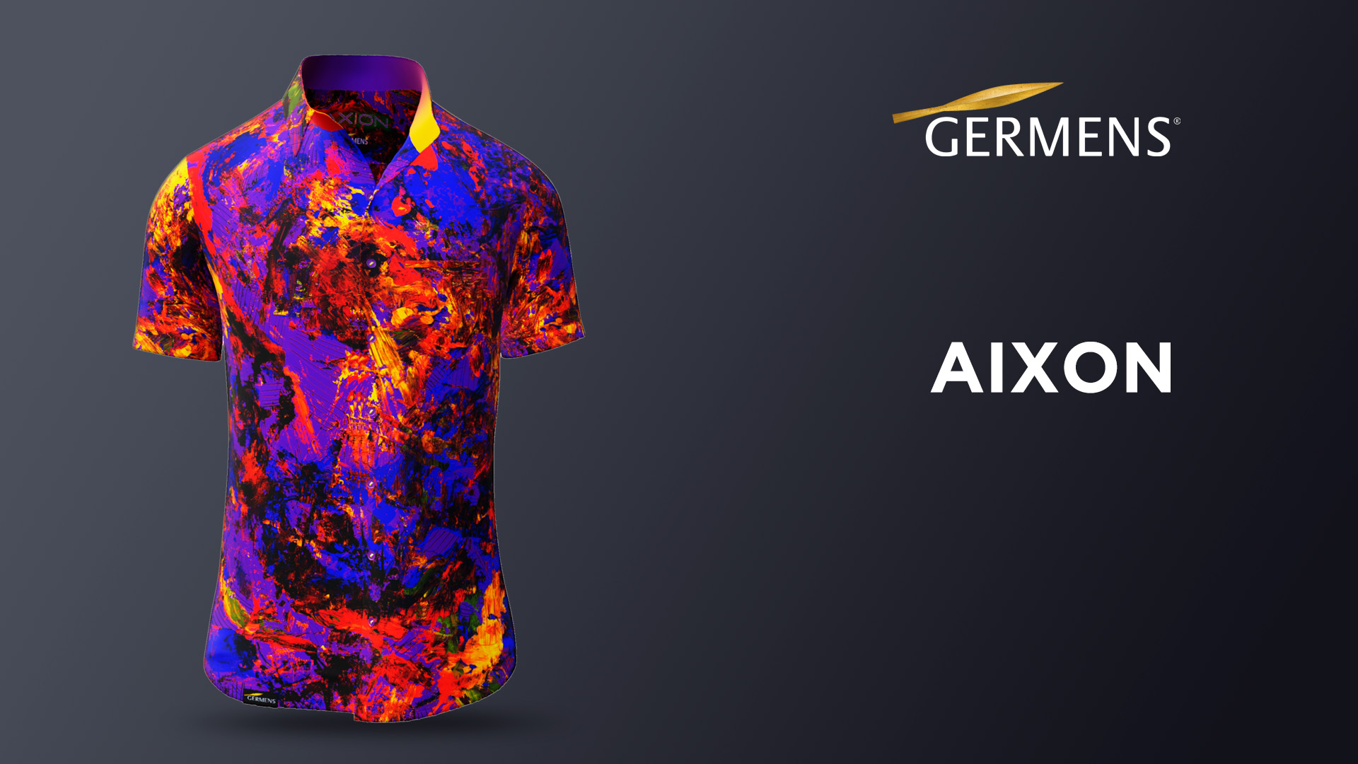 lila Sommerhemd Herren AIXON von GERMENS