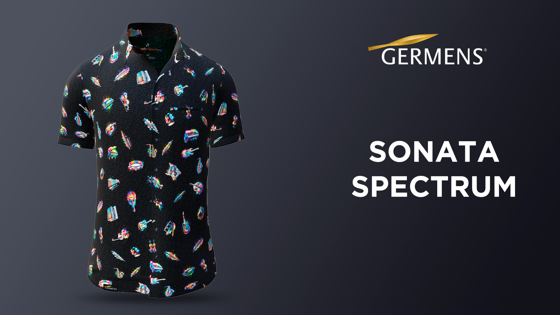 Camisa de manga corta para músicos SONATA SPECTRUM de GERMENS artfashion
