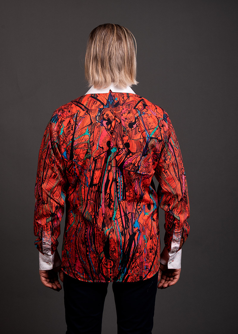 Camisa roja para hombre REDTRAIN de GERMENS artfashion - 100 % algodón - Fabricada en Alemania