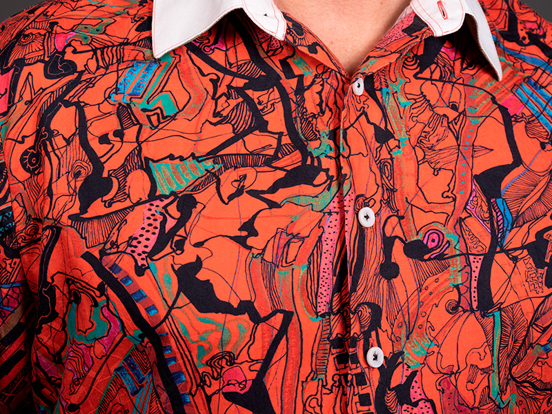 Camisa roja para hombre REDTRAIN de GERMENS artfashion - 100 % algodón - Fabricada en Alemania