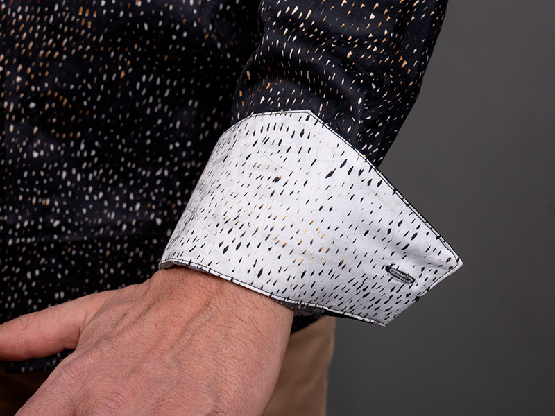 Camisa negra para hombre MOOS de GERMENS artfashion - 100 % algodón - Fabricada en Alemania