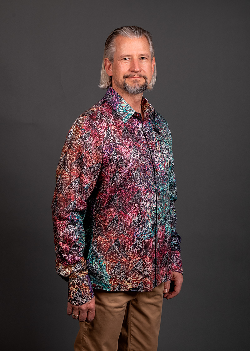 Camisa estampada para hombre FRAXI MULTISE de GERMENS artfashion - 100 % algodón - Fabricada en Alemania